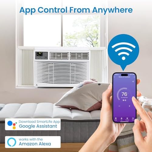 Klysiora 8000 BTU Window AC with Wi-Fi Smart Control