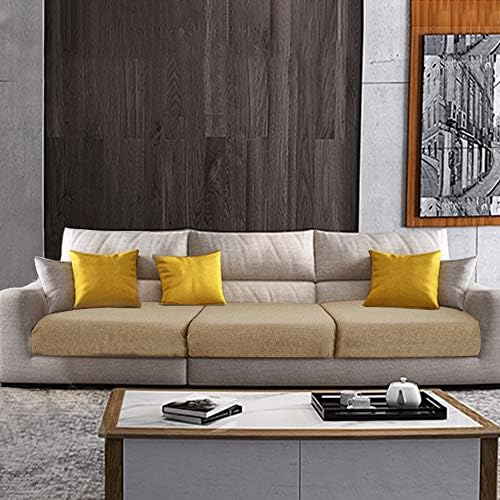Linen Sofa Slipcover 3 Pieces Khaki