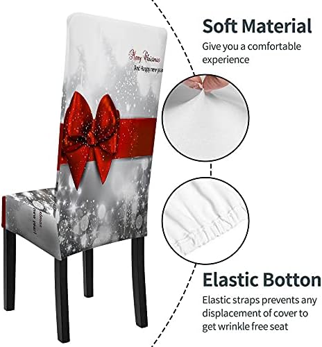 Wondertify Christmas Chair Covers for Dining Room