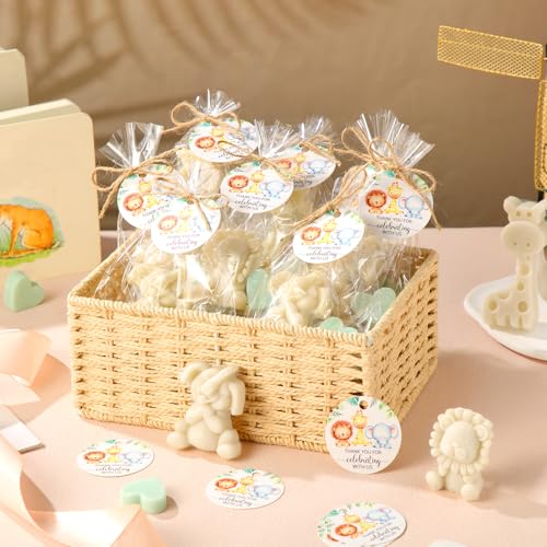 Demissle Safari Animal Baby Shower Soap Favors Set