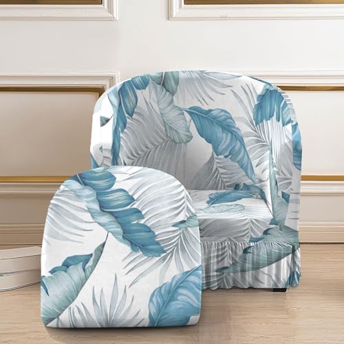 GOSTADY 2 Piece Club Chair Slipcover with Skirt Hem 1