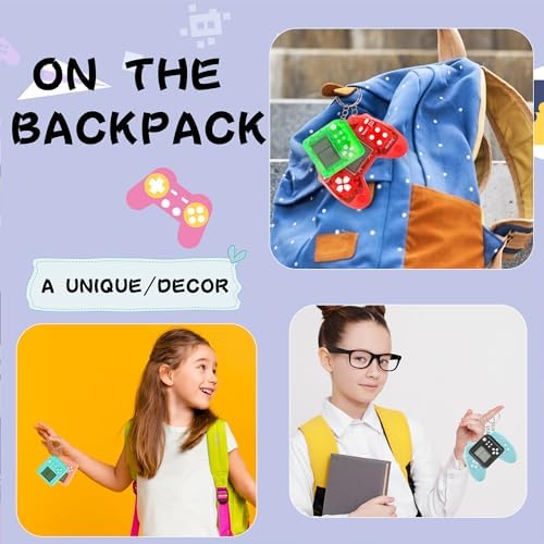 24 Pack Video Game Keychains for Kids Birthday Party Supplies