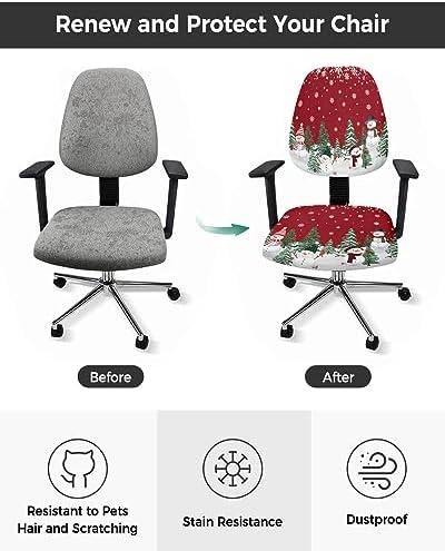 Red Christmas Chair Covers 2 Piece Universal