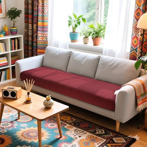 Hokway Sofa Slipcover - Christmas Wine Red Large
