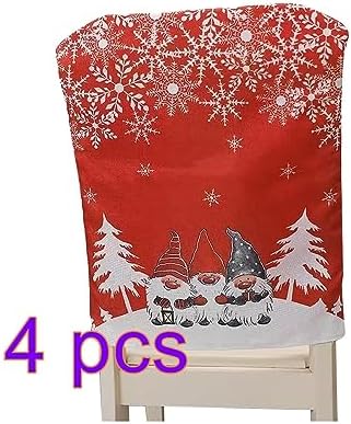EUBUY Christmas Chair Slipcover Back Cover 4 Pack