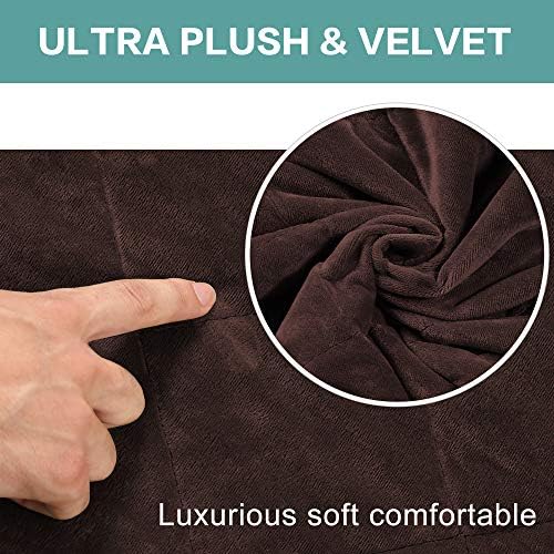 Turquoize Velvet Recliner Cover with Elastic Straps