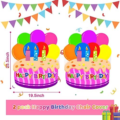Frienda Birthday Chair Covers for Kids Red 2 Pieces