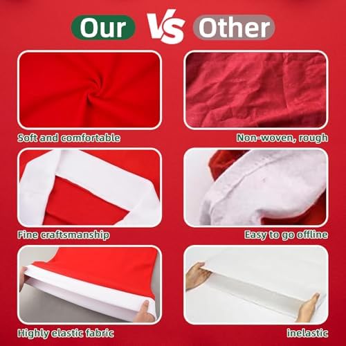 6PCS Christmas Chair Covers with Santa Hat Design