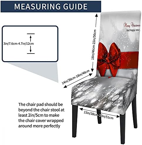 Wondertify Christmas Chair Covers for Dining Room