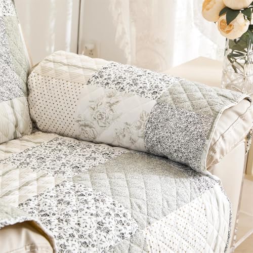Skidproof Sofa Cover for Taupe Sofa with Elastic Straps