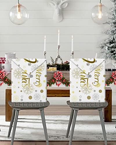 Christmas Dining Chair Back Covers Set of 4 1
