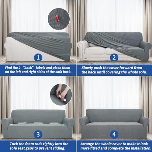 YEMYHOM Extra Large Sofa Slipcover with Magic Elastic