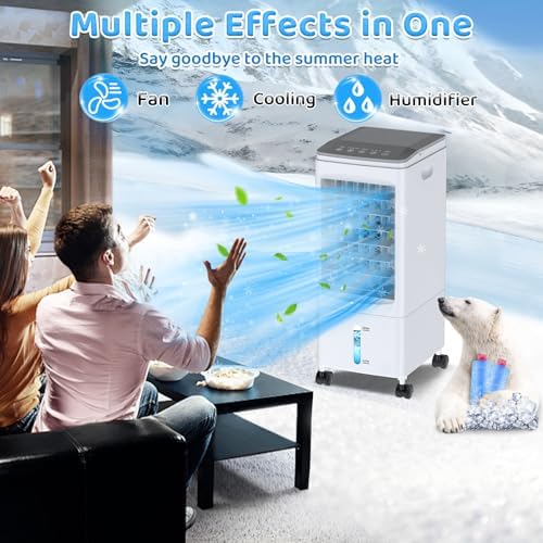 Laluztop 16 Gal Portable Air Cooler with 3 Speeds and Remote Control