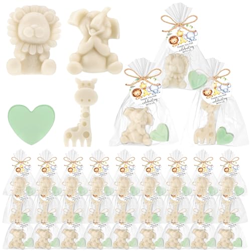 Demissle Safari Animal Baby Shower Soap Favors Set