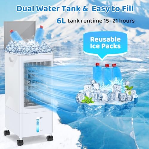 Laluztop 16 Gal Portable Air Cooler with 3 Speeds and Remote Control