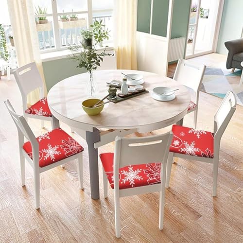 Christmas Dining Chair Seat Covers Set of 4 Stretch Washable
