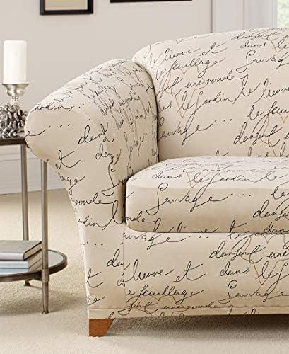 SureFit Stretch Pen Pal 2 Piece Sofa Slipcover Parchment