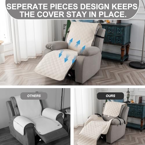 Recliner Chair Cover Waterproof Non-Slip Pet Protector for Living Room