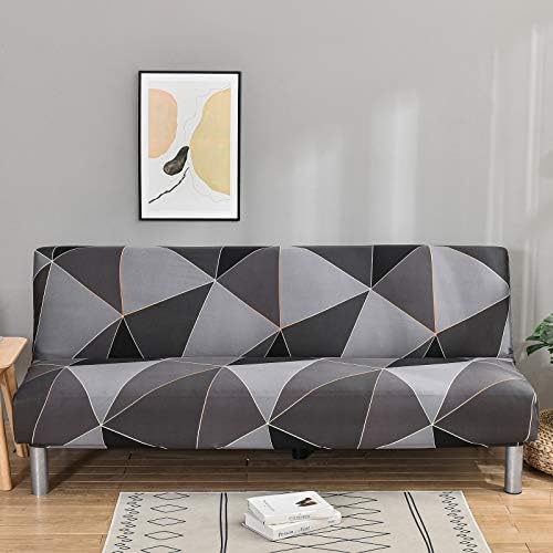 Ele ELEOPTION Triangle Print Armless Sofa Bed Cover Slipcover 1