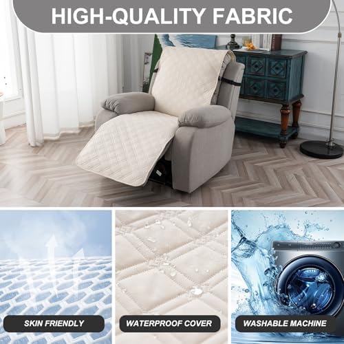 Recliner Chair Cover Waterproof Non-Slip Pet Protector for Living Room