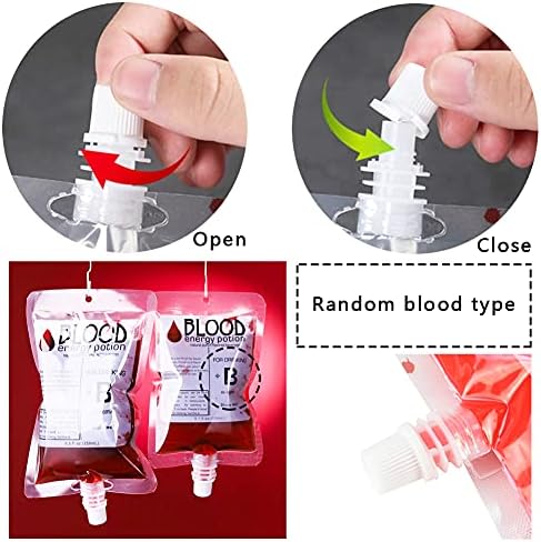 20 Pack Blood Bags for Drinks 85oz Anti-Leak