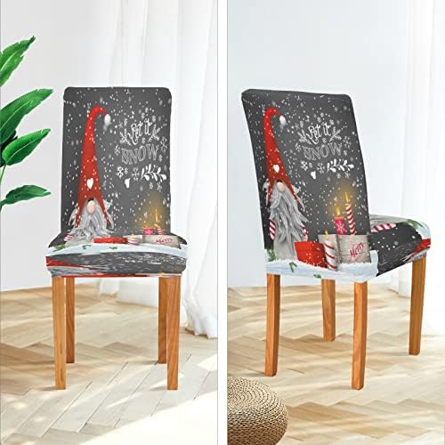 Eionryn Christmas Gnome Dining Chair Covers 4pcs 1