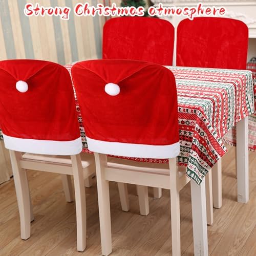 CCINEE 4pcs Christmas Chair Covers for Xmas Decor