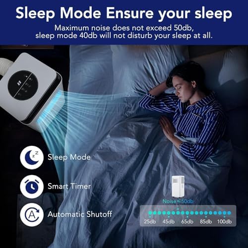 Ultra-Quiet 10000 BTU Portable AC for 400 SqFt Rooms