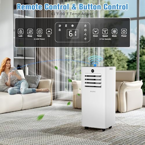 JINJUNYE 10000 BTU Portable AC 3 In 1 Cooling Dry Fan