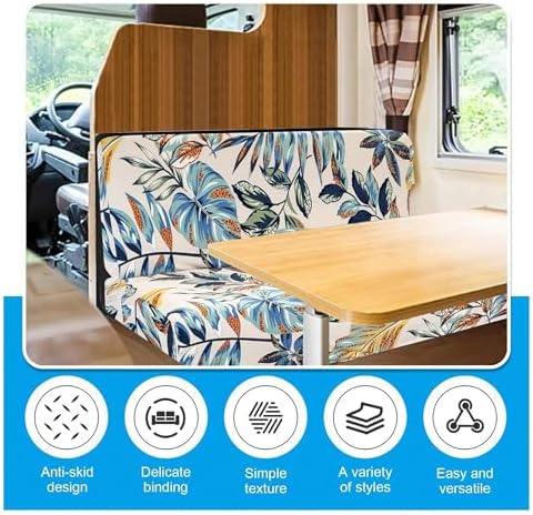 RV Dinette Cushion Covers Stretchable Seat Slipcovers for Camper and Motorhome