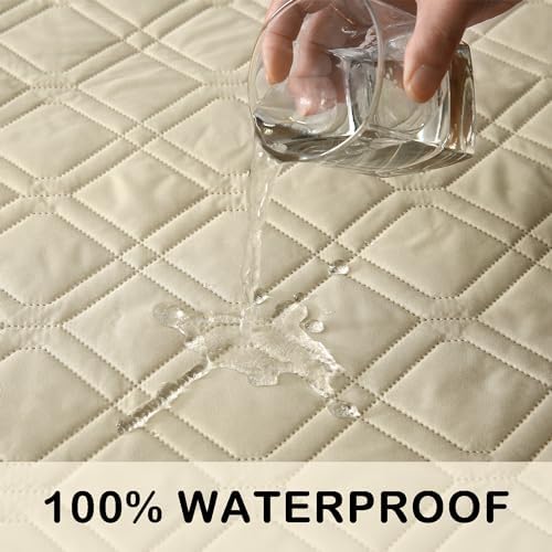 LPMOERA Waterproof Pet Sofa Cover Beige 30x70 Inch