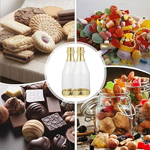 10 Pack Clear Gold Acrylic Candy Bottles for Party Favors 1