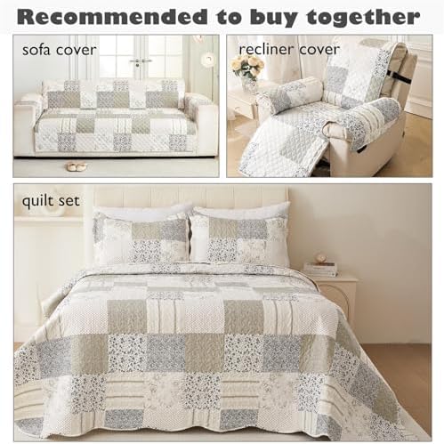 Skidproof Sofa Cover for Taupe Sofa with Elastic Straps