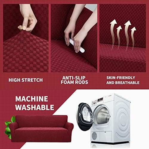 YEMYHOM Jacquard Couch Cover with Magic Stretch Fit