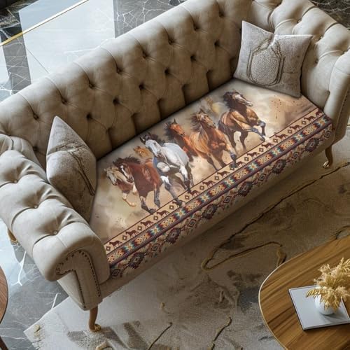 Aztec Horse Print Sofa Slipcover Removable and Washable