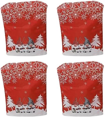 EUBUY Christmas Chair Slipcover Back Cover 4 Pack