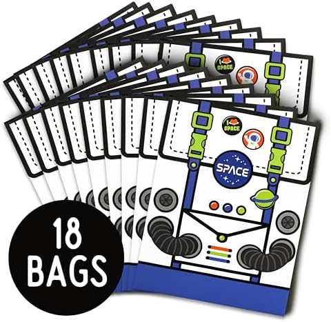 Ready Confetti 18 Pack Space Party Favor Bags