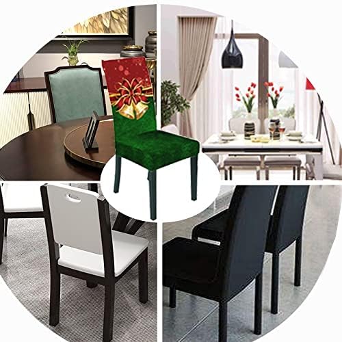 6PCS Green Stretch Dining Chair Slipcovers