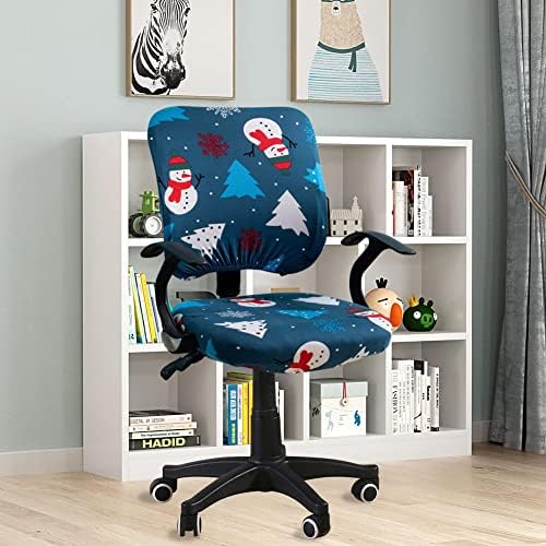KABAKE Christmas Office Chair Slipcovers Blue