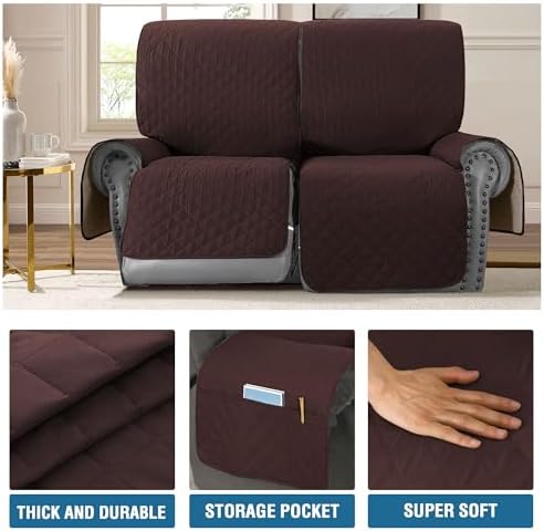HVERSAILTEX Waterproof Recliner Loveseat Slipcover 2 Piece