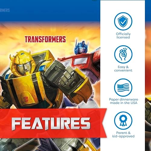 Transformers Birthday Party Supplies for 16 Guests 1