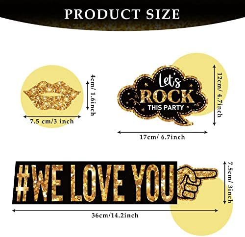 Outus 36 Pcs Birthday Photo Booth Props Kit