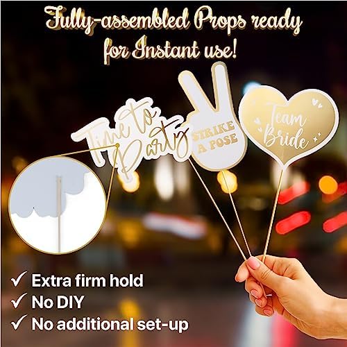 Soul Shift 60pcs Fully Assembled Wedding Photo Booth Props