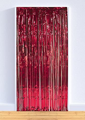 Beistle 1-Ply FR Gleam N Curtain Red 1 Count 1