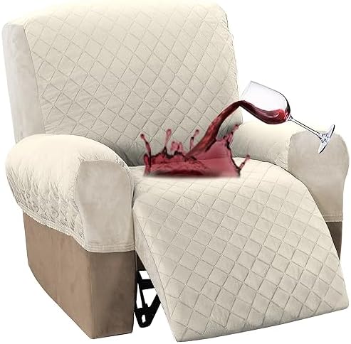 Turquoize Waterproof Recliner Chair Covers 4-Piece Set 1
