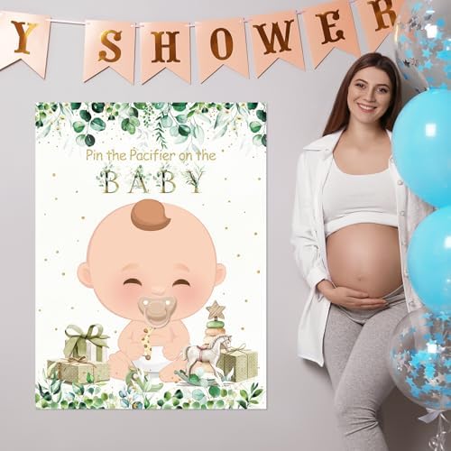 Faccito Baby Shower Pacifier Game Set Sage Green
