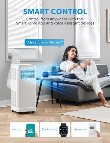 Midea 8500 BTU Portable AC with Dehumidifier and Fan Mode