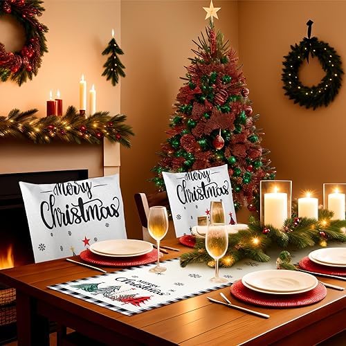 Preboun 7 Piece Christmas Chair Covers Set