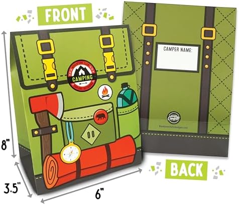Ready Confetti 18 Piece Camping Party Favor Bags with Stickers
