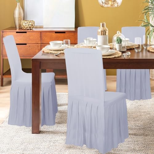 DREAMANIA 2pcs Chair Covers Stretch Parsons Skirt Slipcover